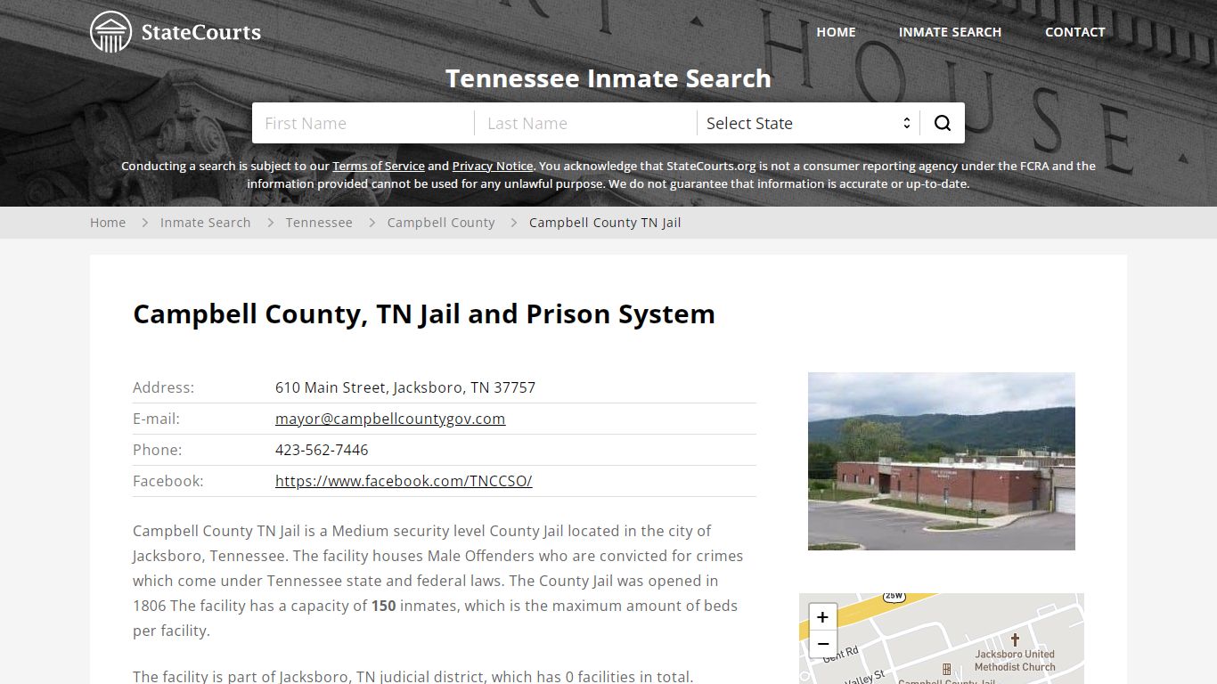 Campbell County TN Jail Inmate Records Search, Tennessee - StateCourts